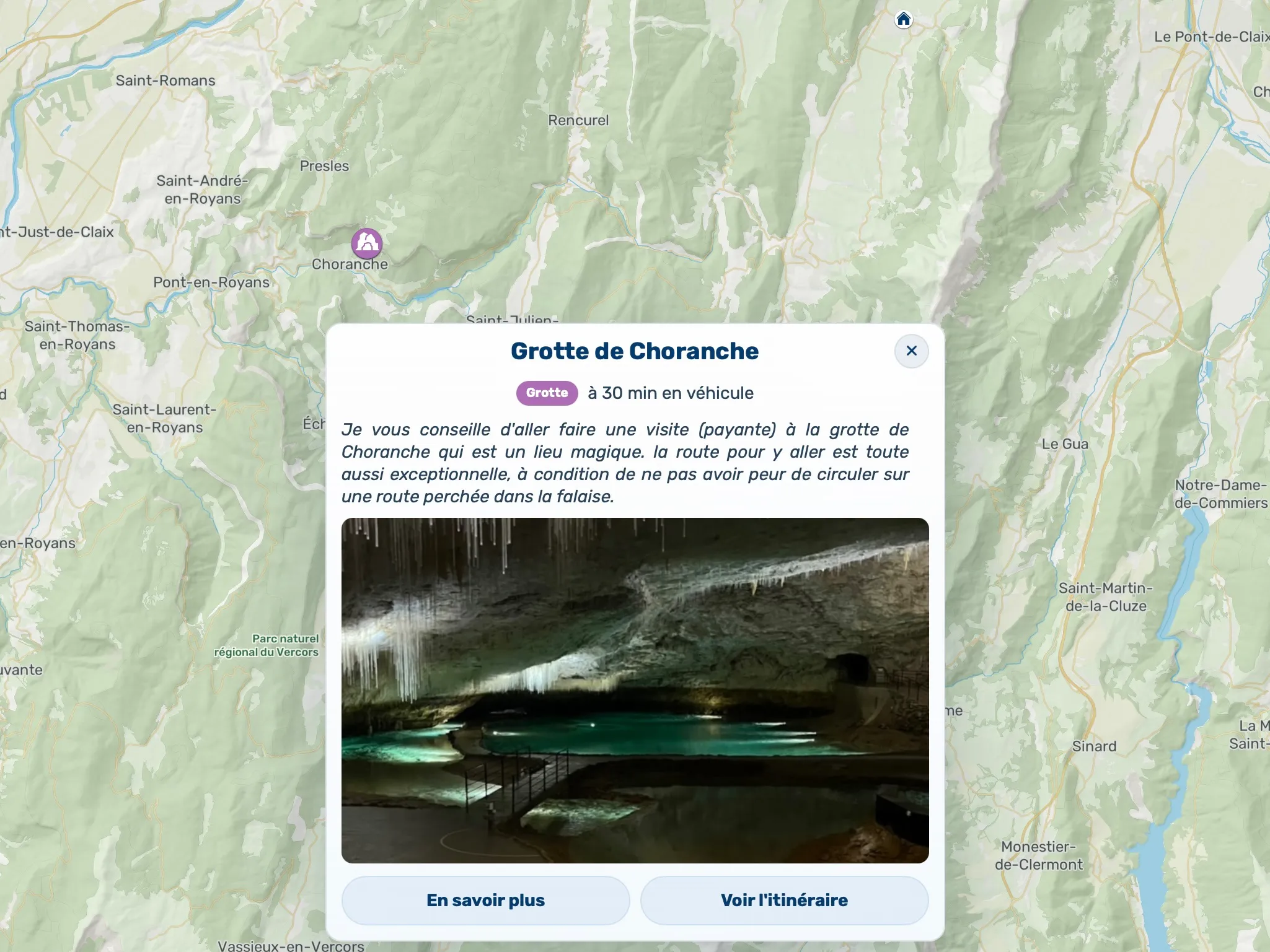 Illustration cartographique des lieux à découvrir autour d’un hébergement