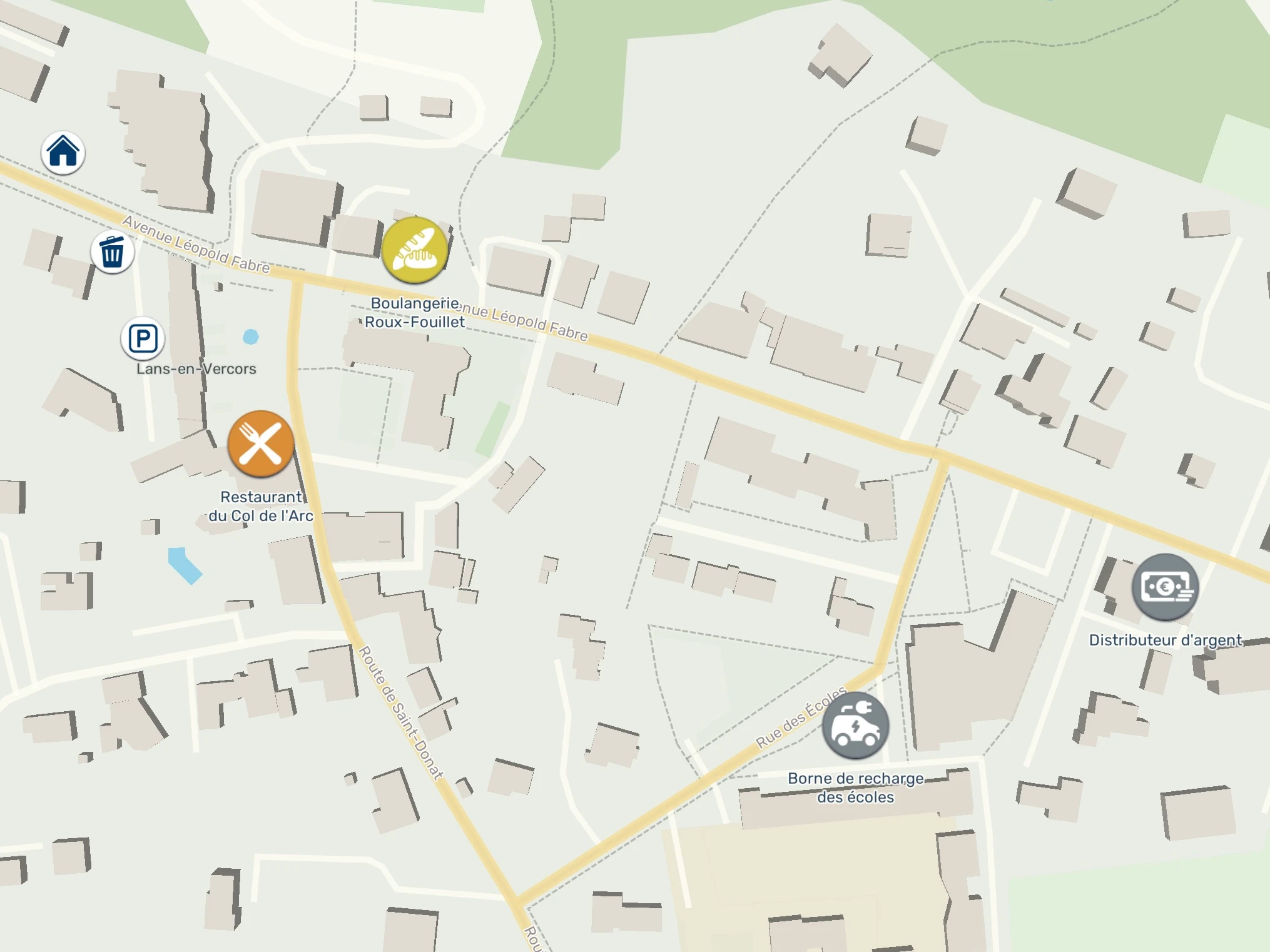 Carte d’accueil interactive Logenote avec informations utiles autour d’un hébergement