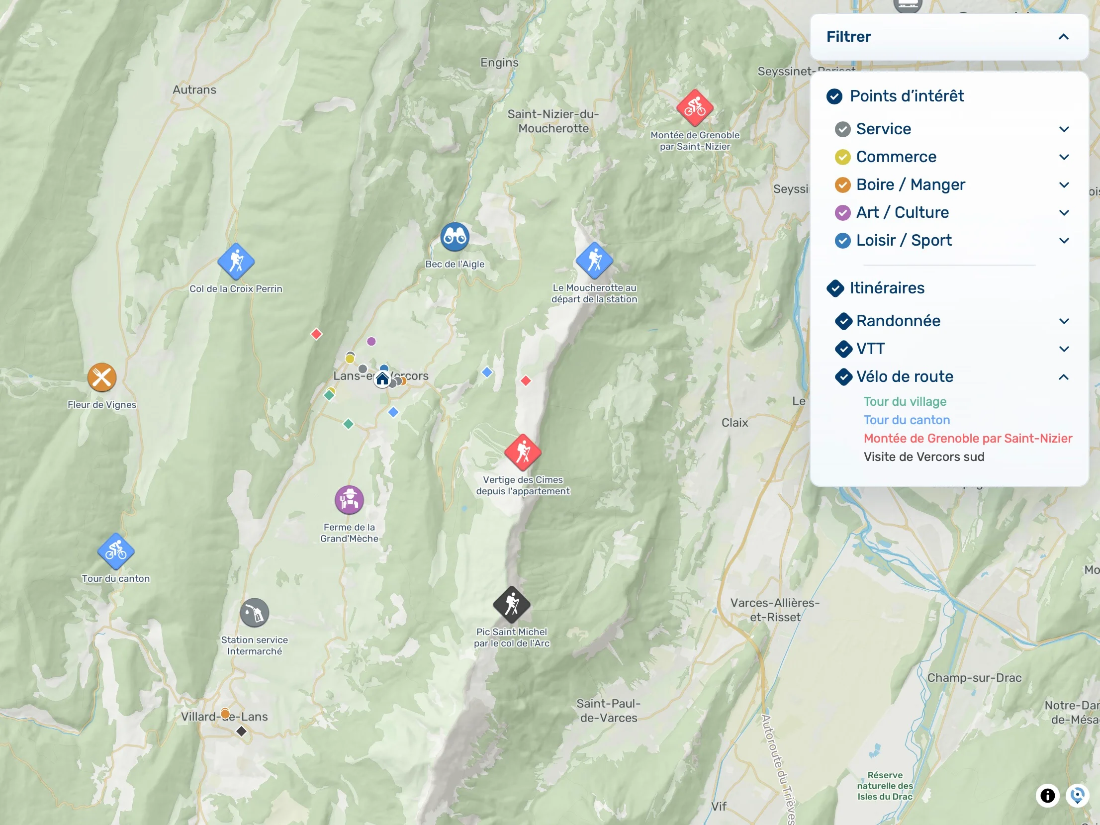 Carte d’accueil interactive Logenote