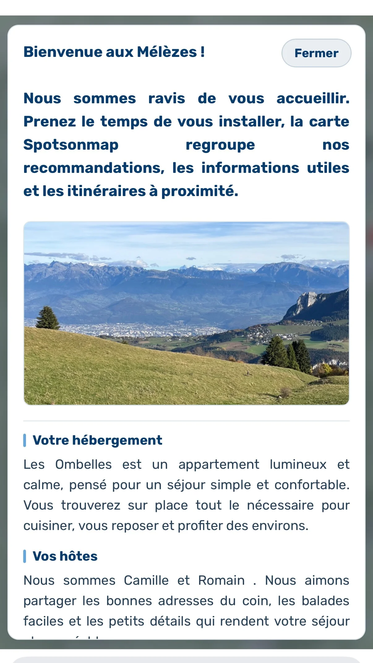 Aperçu informations pratiques Logenote